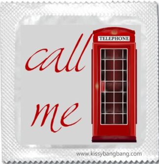 call me condom telephone box