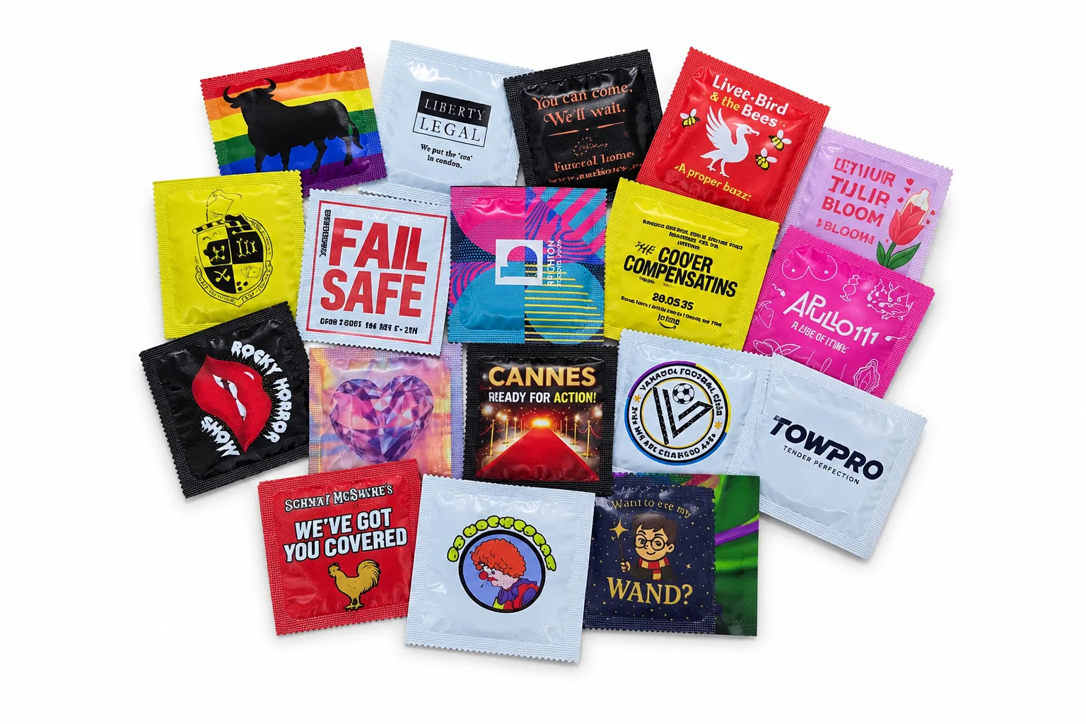 Wholesale custom and unbranded condoms supplied by Kissy Bang Bang