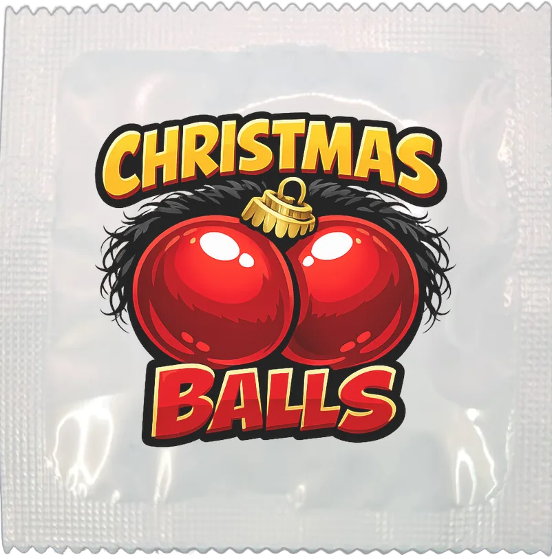 Christmas Balls funny condom by Kissy Bang Bang