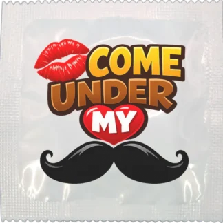 Kiss Moustache funny condom by Kissy Bang Bang