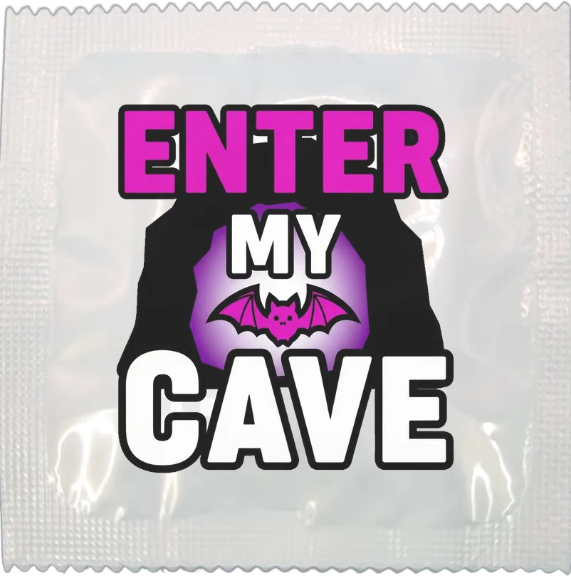 Enter My Cave funny condom by Kissy Bang Bang