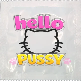 Hello Pussy funny condom by Kissy Bang Bang