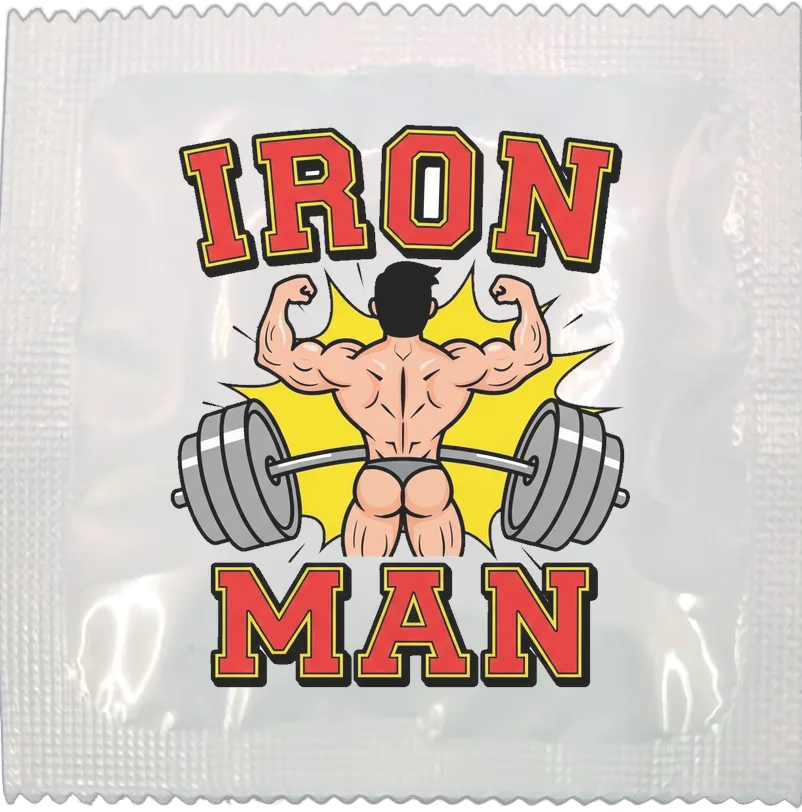 I'm Iron Man funny condom by Kissy Bang Bang