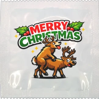 Christmas Reindeer funny condom by Kissy Bang Bang