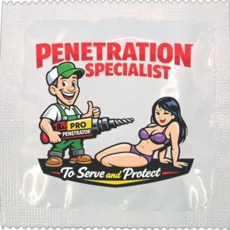 The Penetration Specialist funny condom by Kissy Bang Bang