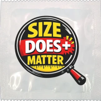 Size Does Matter funny condom by Kissy Bang Bang