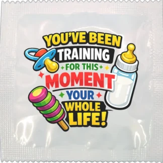 Training For This Moment funny condom by Kissy Bang Bang