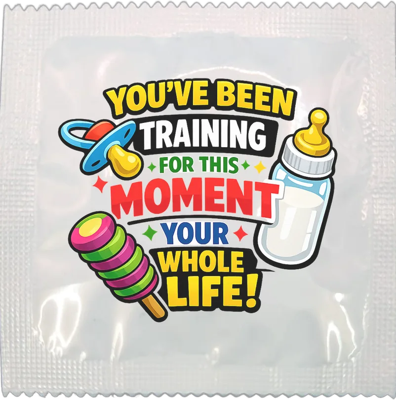 Training For This Moment funny condom by Kissy Bang Bang
