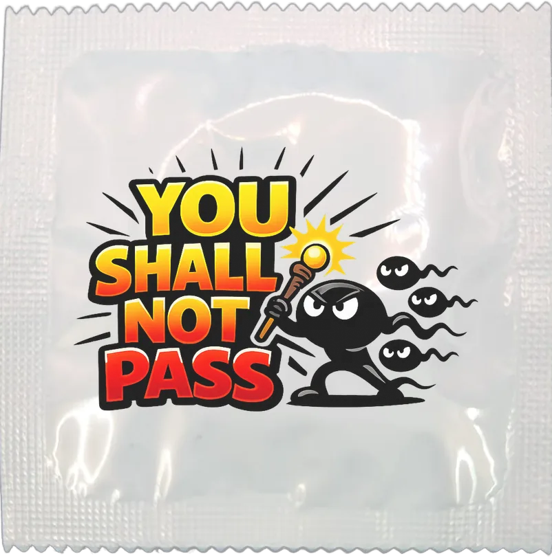 You Shall Not Pass funny condom by Kissy Bang Bang