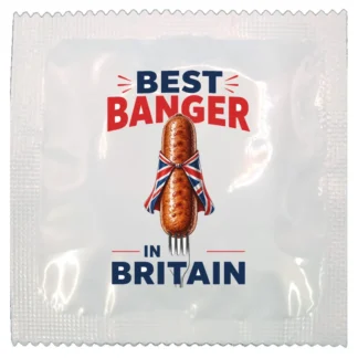 Best Banger in Britain funny condom by Kissy Bang Bang