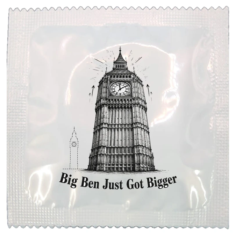 Big Ben Just Got Bigger funny condom by Kissy Bang Bang