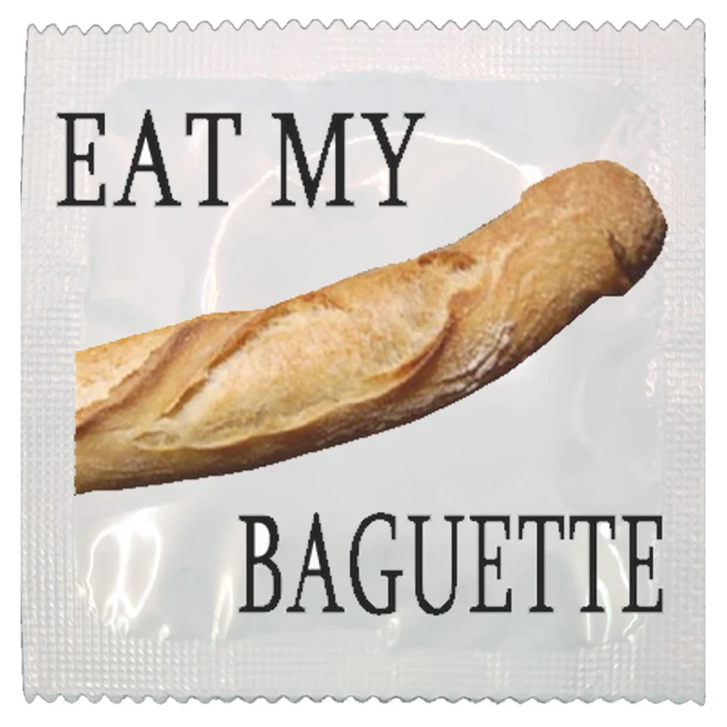 Eat My Baguette funny condom