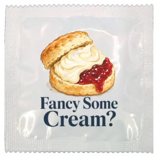 Fancy Some Cream? funny condom by Kissy Bang Bang