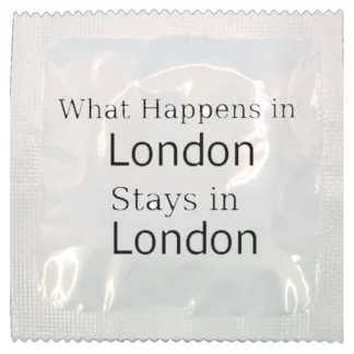 Happens In London funny condom by Kissy Bang Bang