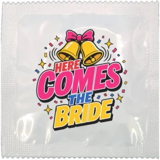 Here Comes the Bride funny condom by Kissy Bang Bang
