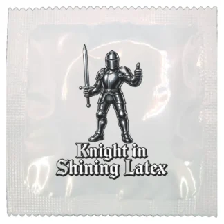 Knight in Shining Latex funny condom by Kissy Bang Bang