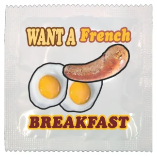 La French Breakfast funny condom by Kissy Bang Bang