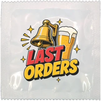 Last Orders funny condom by Kissy Bang Bang