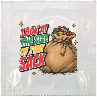 Look at the Size of That Sack funny condom by Kissy Bang Bang