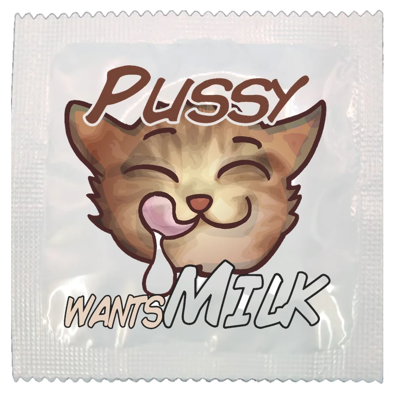 Milk funny condom