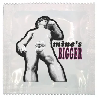Mine Is Bigger funny condom by Kissy Bang Bang