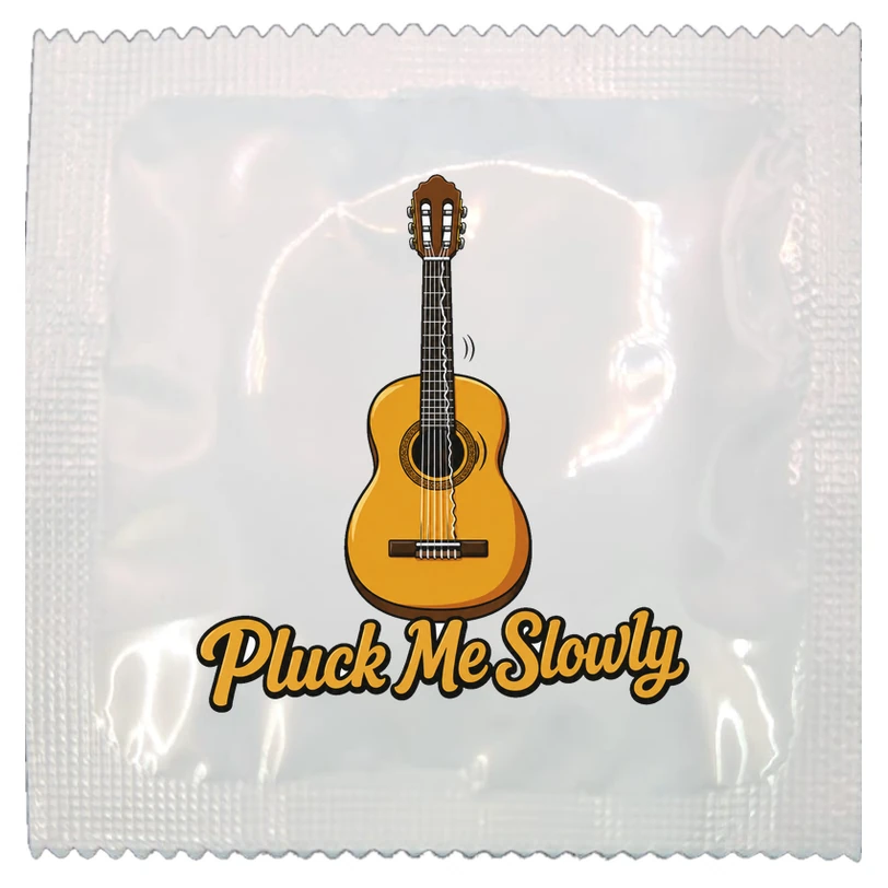 Pluck Me Slowly funny condom by Kissy Bang Bang