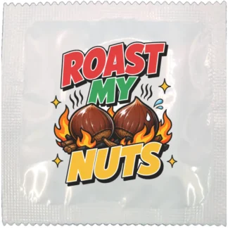 Roast My Nuts funny condom by Kissy Bang Bang