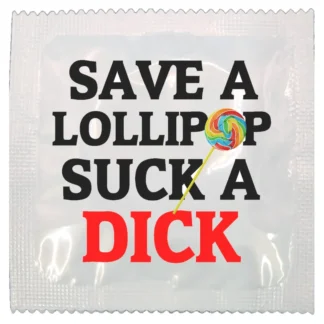 Save A Lollipop funny condom by Kissy Bang Bang