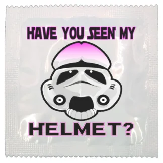 Seen My Helmet? funny condom by Kissy Bang Bang