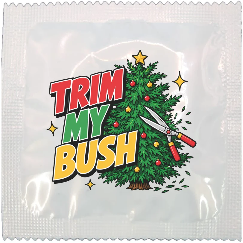 Trim My Bush funny condom by Kissy Bang Bang
