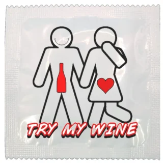 Try My Wine funny condom by Kissy Bang Bang