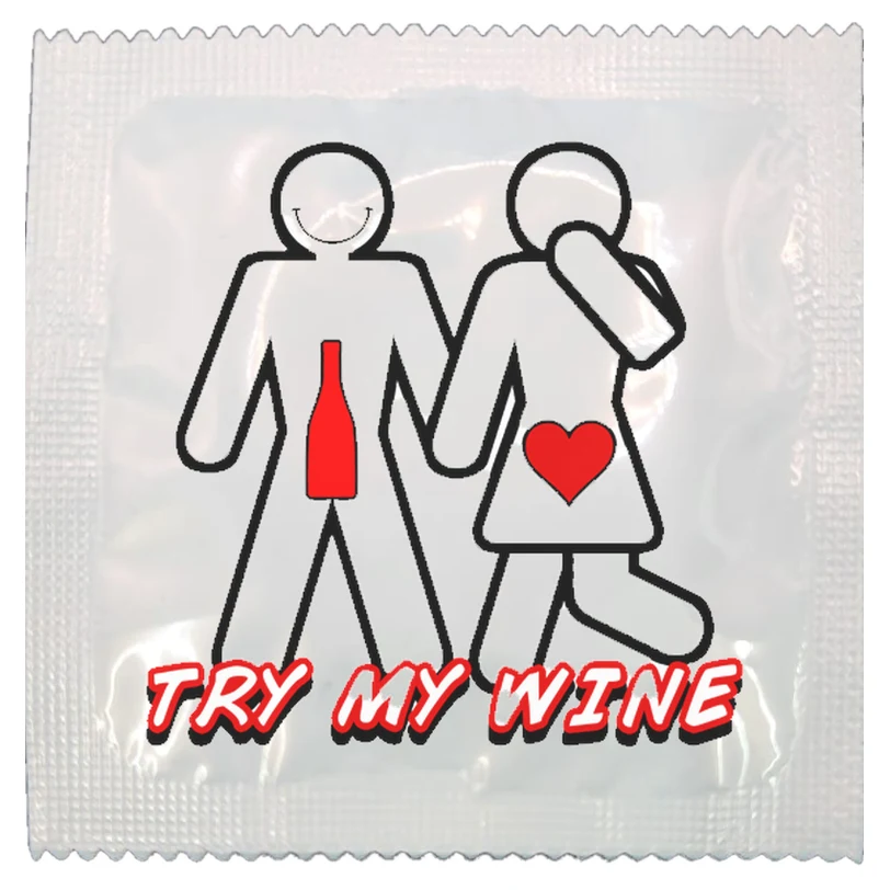 Try My Wine funny condom by Kissy Bang Bang