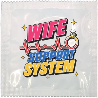 Wife Support System funny condom by Kissy Bang Bang