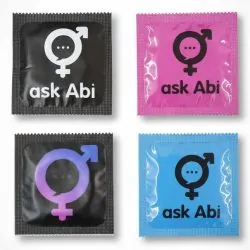 Ask Abdi custom branded condom example